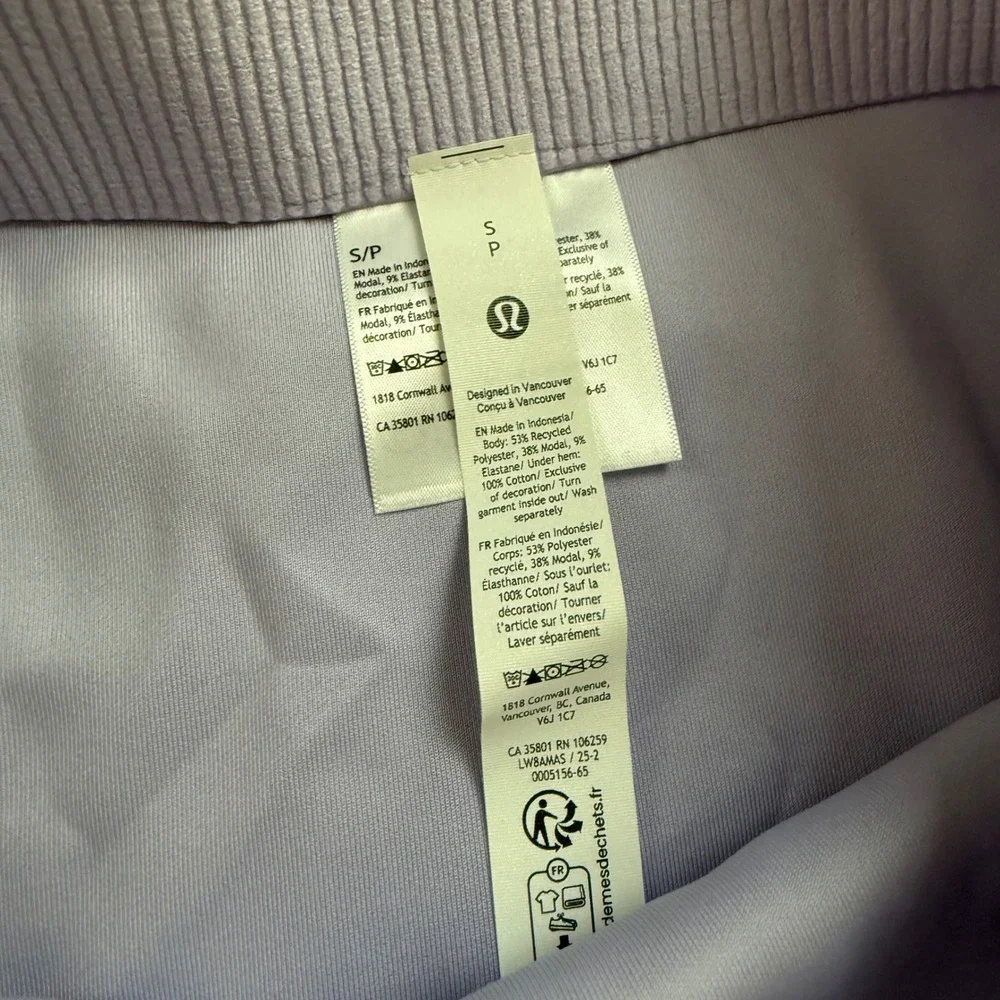 Lululemon Softstreme High-Rise Mini Skirt Lavender Frost Size S NWOT